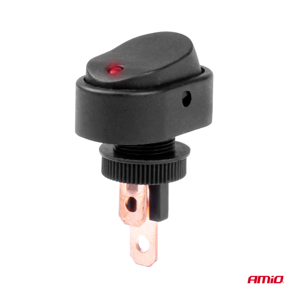 Intrerupator Auto Eliptic 12/24V max 30A, ON/OFF, cu Lumina Rosie [2]