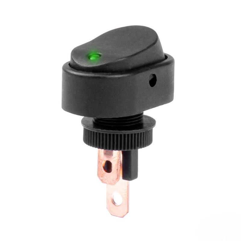 Intrerupator Auto Eliptic 12/24V max 30A, ON/OFF, cu Lumina Verde [2]