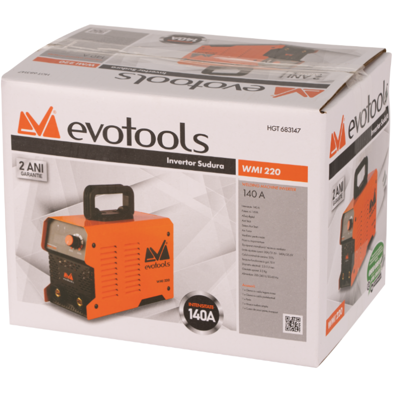 Invertor sudura, 140A, WMI-220, 3.2kg, display digital, portabil [2]