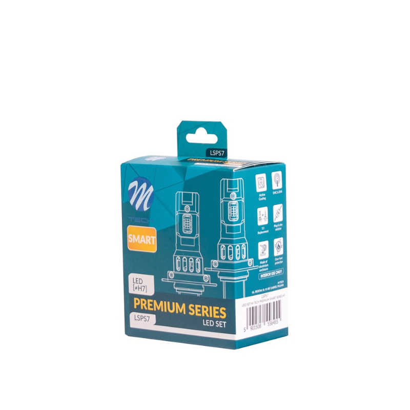 Kit 2 Becuri LED H7 seria Premium Smart, 4000Lm, 6000K, 12V, Canbus [3]