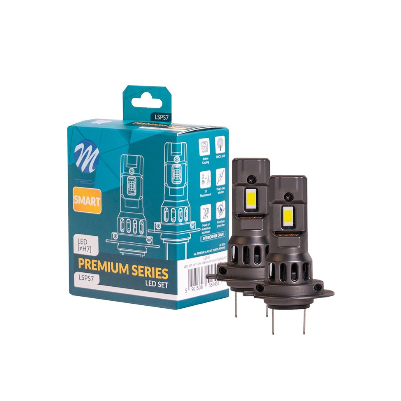 Kit 2 Becuri LED H7 seria Premium Smart, 4000Lm, 6000K, 12V, Canbus [1]