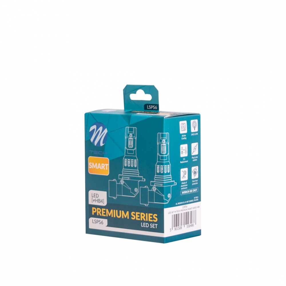Kit 2 Becuri LED HB4  seria Premium Smart, 4000Lm, 6000K, 12V [3]