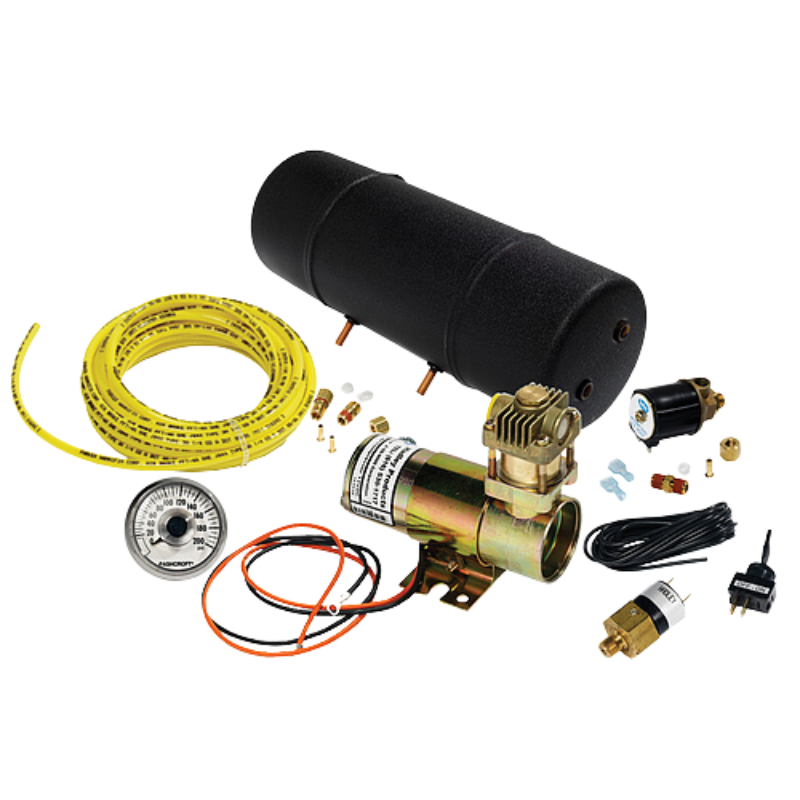 Kit Instalare Claxon, Compresor 12V, Rezervor Aer 4.5L, Electrovalva, Manometru, Comutator [1]