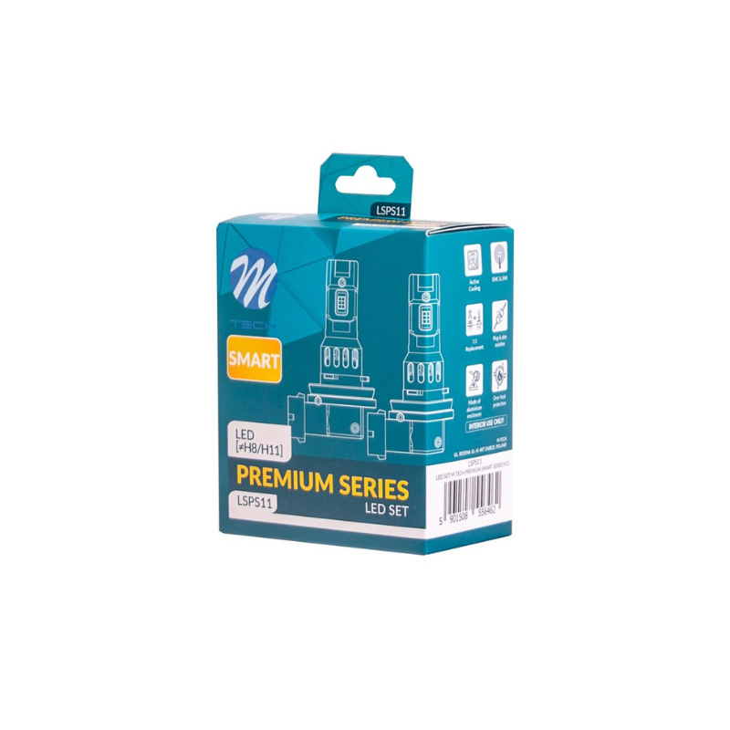 Kit 2 Becuri LED H11, seria Premium Smart, 4000Lm, 6000K, 12V [3]