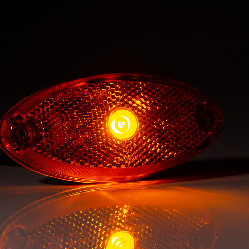 Lamp de Gabarit LED cu Reflector, 12/24V, Montaj Plat, Conector QS075, 10.24 x 4.52cm [2]
