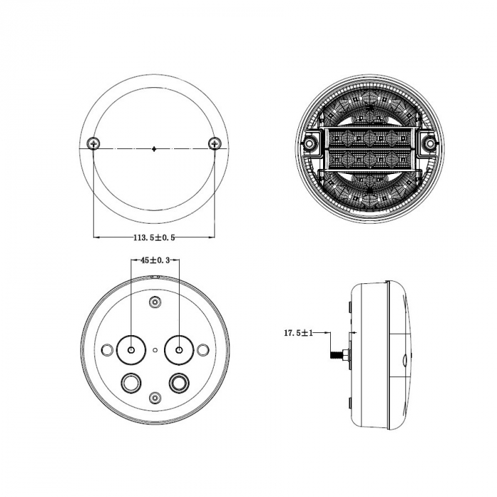 Lampa auto pentru mers inapoi led, universala - Truck LED L2086 [2]