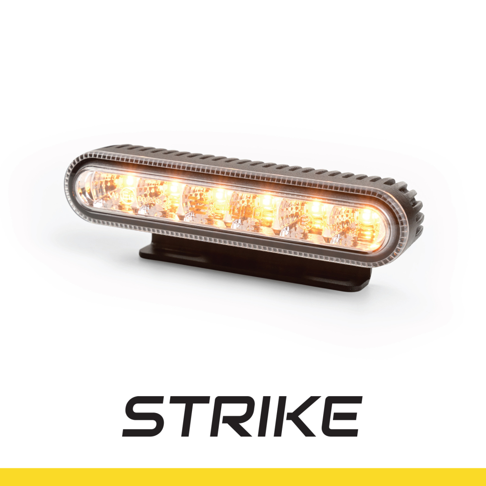 Lampa avertizare LED Strike 12/24V, 6 LED, 10 moduri, 3 x 14,2 cm, IP67 [18]