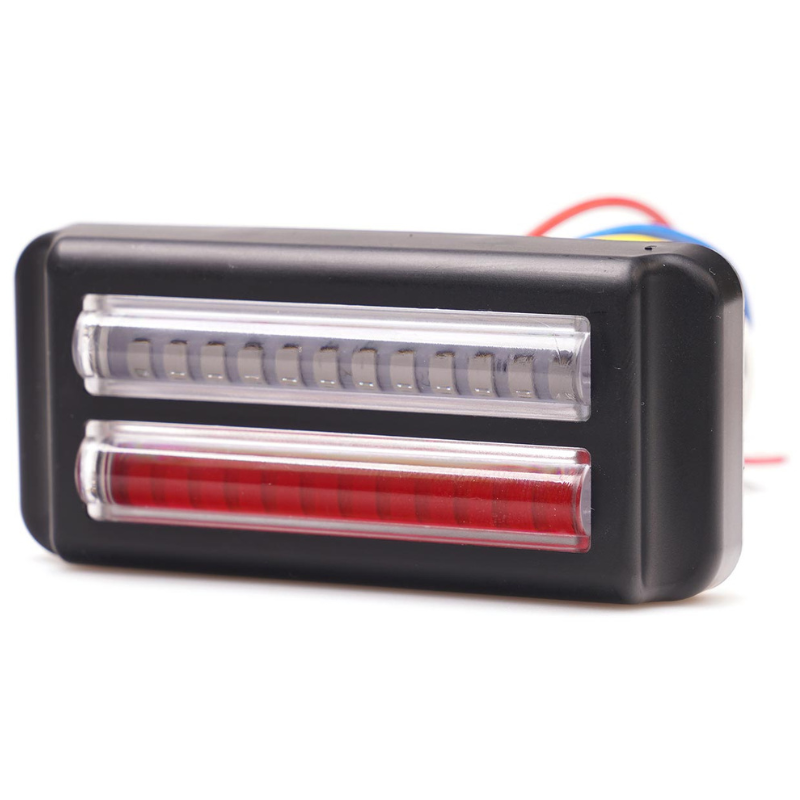 Lampa avertizare LED, stroboscop, 12V-24V, 12 LED rosu + 12 LED albastru, 2 programe, IP6K9K [2]