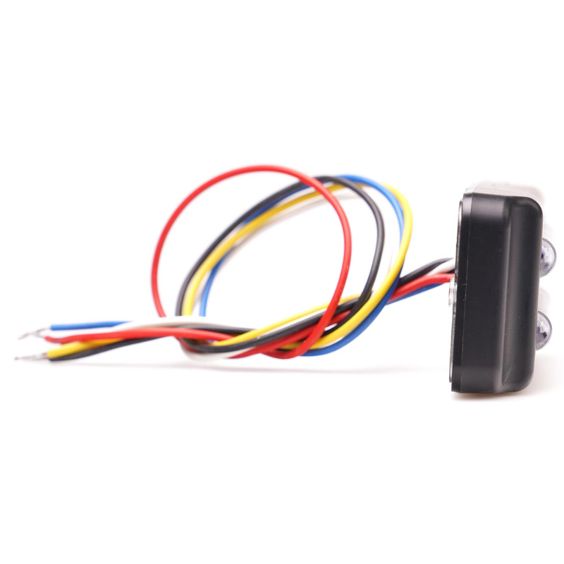 Lampa avertizare LED, stroboscop, 12V-24V, 12 LED rosu + 12 LED albastru, 2 programe, IP6K9K [7]