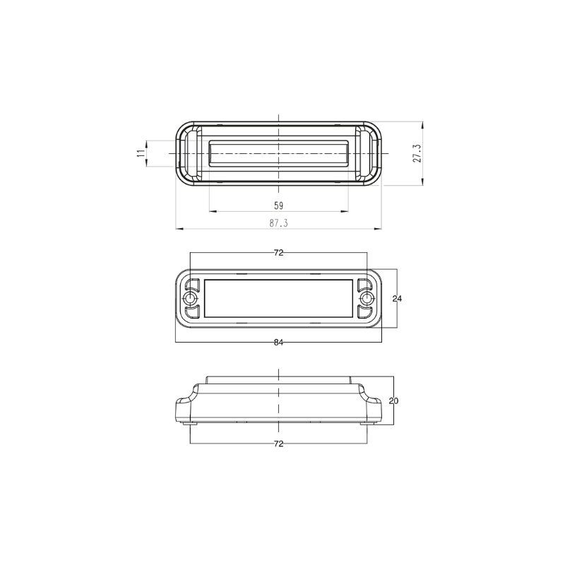 Lampa avertizare, stroboscop LED auto, 12-24V, IP6K9K, sincronizare flash [11]