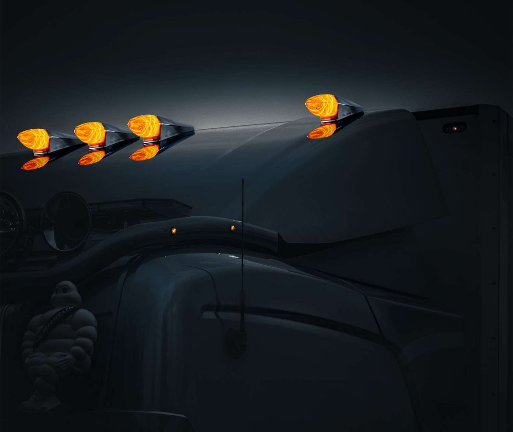 Lampa Black pozitie cabina, tip sageata, TORPEDO, pozitie alb si galben + stroboscop, 12/24V [12]
