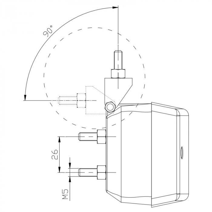 Lampa ceata cu suport articulat si cabluri cu mufe incluse - Fristom DOB-050 P ZP [4]