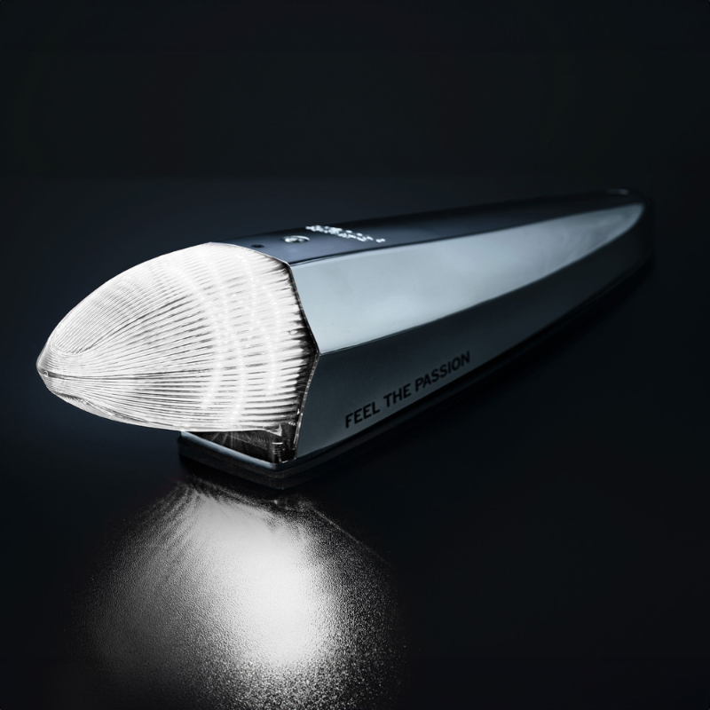 Lampa cromata pozitie cabina, tip sageata, TORPEDO, pozitie alb si galben + stroboscop, 12/24V [2]