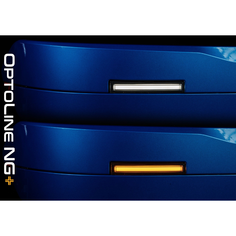 Lampa cu fibra optica pentru parasolar Scania Next Gen, 2016+, 24V, alb/portocaliu [3]