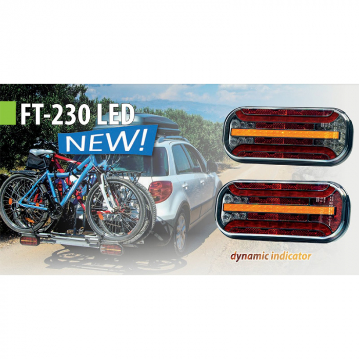 Lampa cu semnalizare dinamica spate FT-230 LED, 5 Functii - Fristom [2]