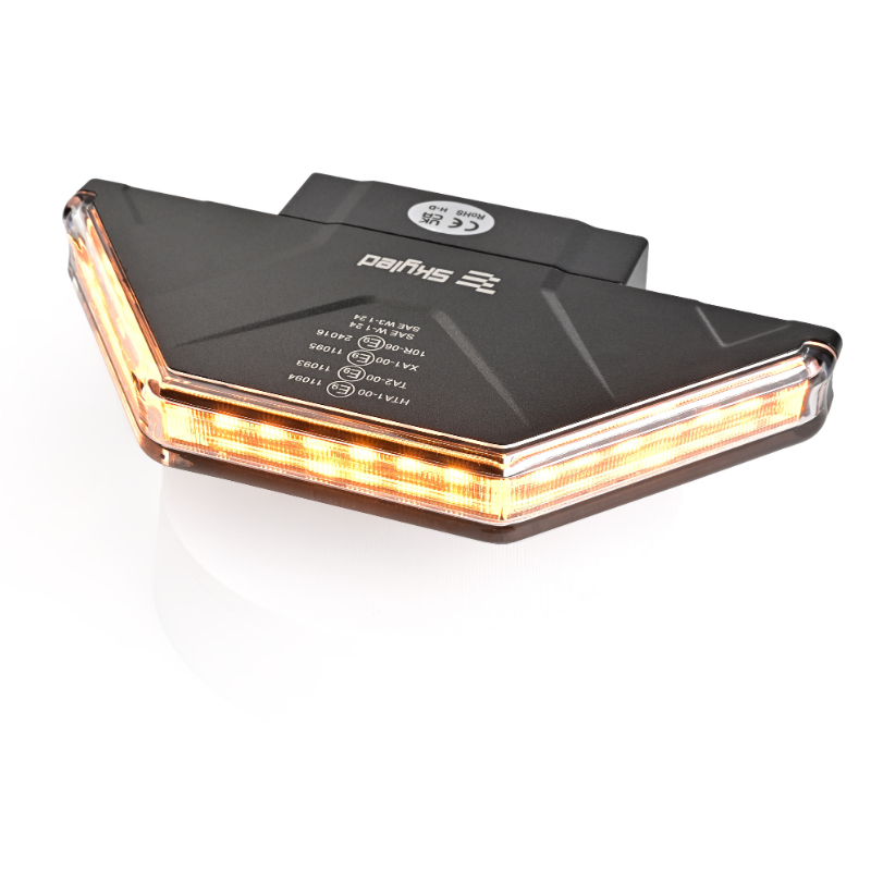 Lampa de avertizare de colt, stroboscop LED portocaliu, 18 LED x 3W, 13.5 x 19.6 cm , 12/24V, R10, R65, IP67 [4]
