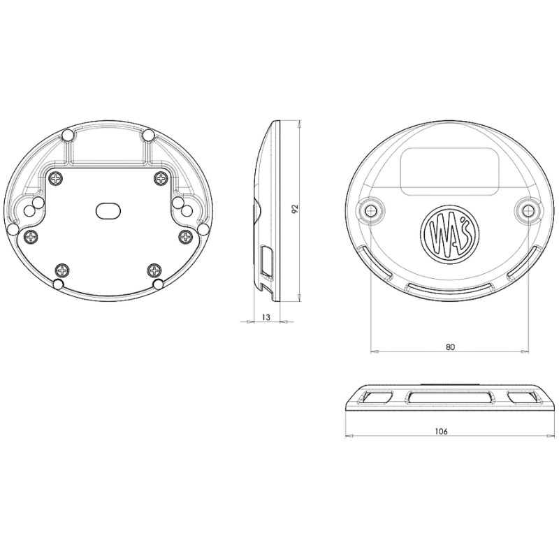 Lampa de avertizare pentru platformele de ridicare din spate, obloane hidraulice auto, 12/24V, 10.6 x 1.3cm [3]