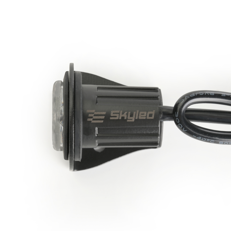 Lampa de avertizare rotunda, bulb, SKYLED 2.7 x 3.9 cm, stroboscopic - lumina portocalie 4 LED [6]