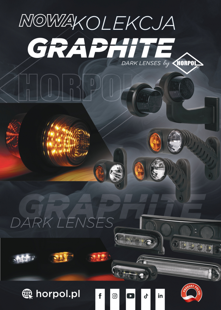 Lampa de gabarit cu brat scurt, LED, PORTOCALIU-ROSU, 12/24V, IP68, GRAPHITE, 10.7cm [9]