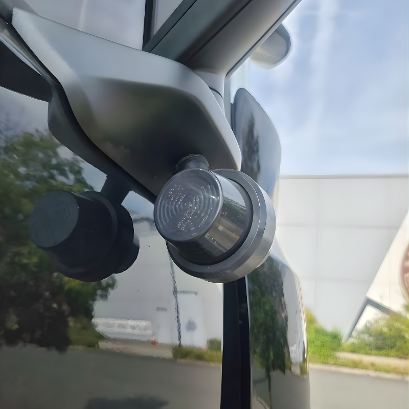 Lampa de gabarit cu brat scurt, LED, PORTOCALIU-ROSU, 12/24V, IP68, GRAPHITE, 10.7cm [11]