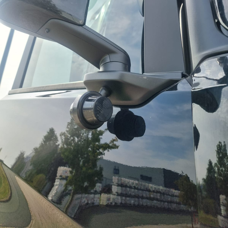 Lampa de gabarit cu brat scurt, LED, PORTOCALIU-ROSU, 12/24V, IP68, GRAPHITE, 10.7cm [10]