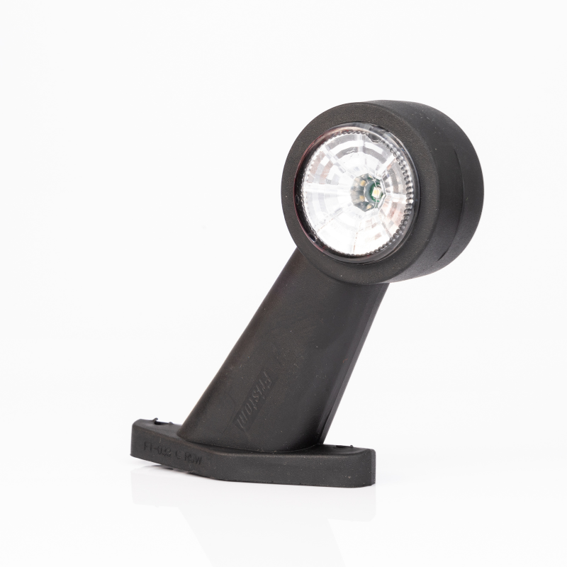 Lampa de Gabarit LED, Brat Oblic Scurt, Conector QS075 13.3cm, Cauciuc Flexibil, 12/24V, Alb/Rosu [3]