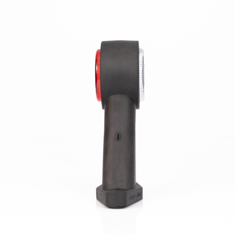 Lampa de Gabarit LED, Brat Oblic Scurt, Conector QS075 13.3cm, Cauciuc Flexibil, 12/24V, Alb/Rosu [4]