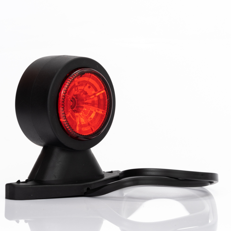 Lampa de Gabarit LED cu Brat Scurt, Conector QS075, 8.8cm, Cauciuc Flexibil, 12/24V, Alb/Rosu [3]
