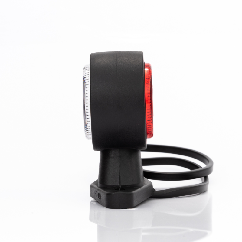 Lampa de Gabarit LED cu Brat Scurt, Conector QS075, 8.8cm, Cauciuc Flexibil, 12/24V, Alb/Rosu [5]