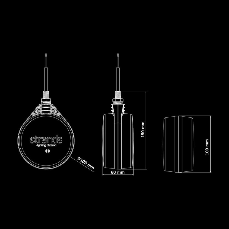 Lampa de Gabarit LED FOR9T pentru Oglinda, Alb-Portocaliu-Rosu, Lentila Fumurie, 12/24V, IP67 [6]