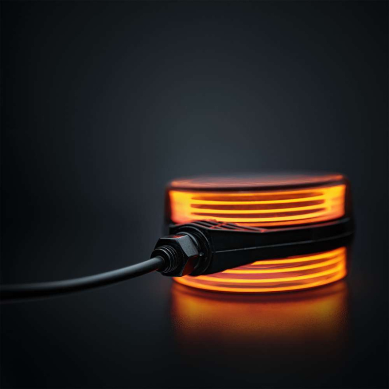 Lampa de gabarit LED FOR9T pentru oglinda, lumina portocalie, lentila fumurie, 12/24V, IP67 [7]