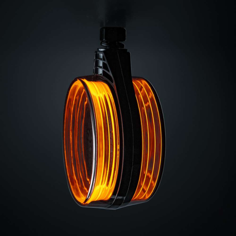 Lampa de gabarit LED FOR9T pentru oglinda, lumina portocalie, lentila fumurie, 12/24V, IP67 [10]