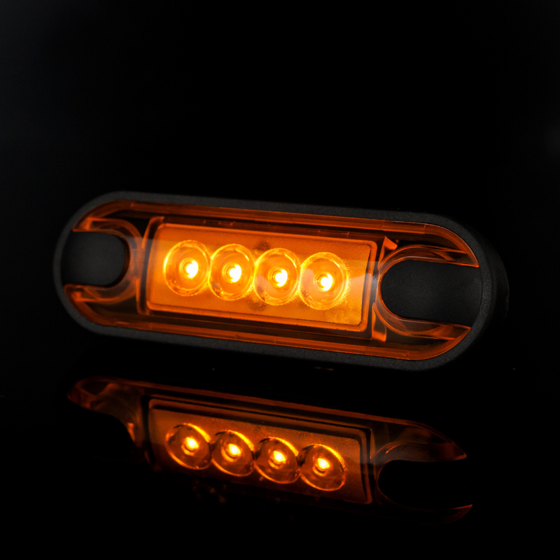 Lampa de Gabarit LED Slim, Rosu, Alb sau Portocaliu,12/24V, IP68, 8.42 x 27.7 x 1.1cm, suprafate plane sau curbate [2]