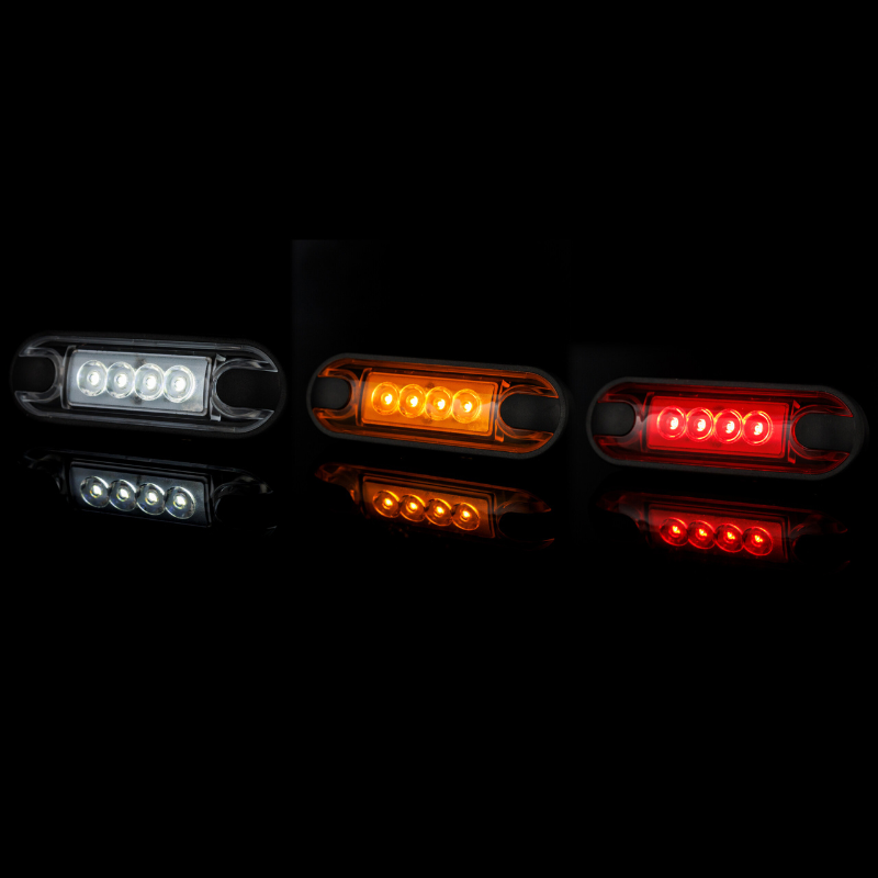 Lampa de Gabarit LED Slim, Rosu, Alb sau Portocaliu,12/24V, IP68, 8.42 x 27.7 x 1.1cm, suprafate plane sau curbate [4]