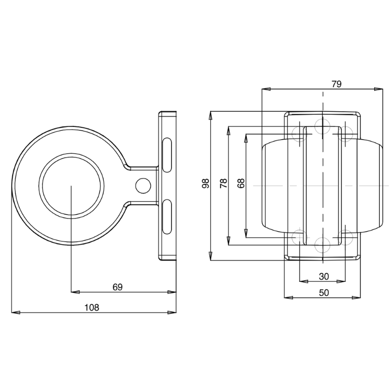 Lampa de gabarit LED, W74.2, 12/24V, IP6K9K [8]