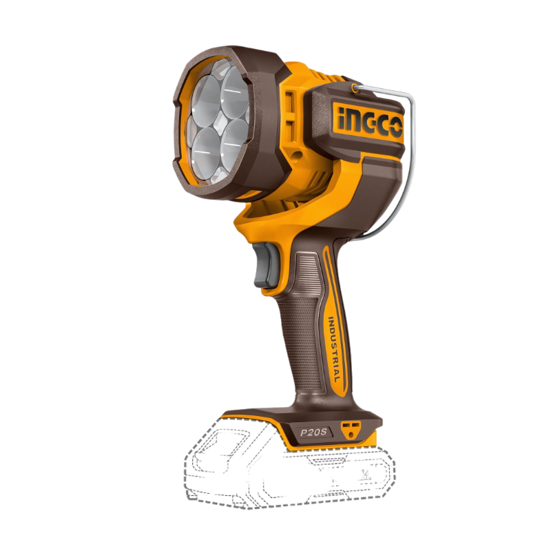Lampa de Lucru, Lanterna LED P20S, 20V, 2000 Lumeni, Cap Rotativ 130° [1]