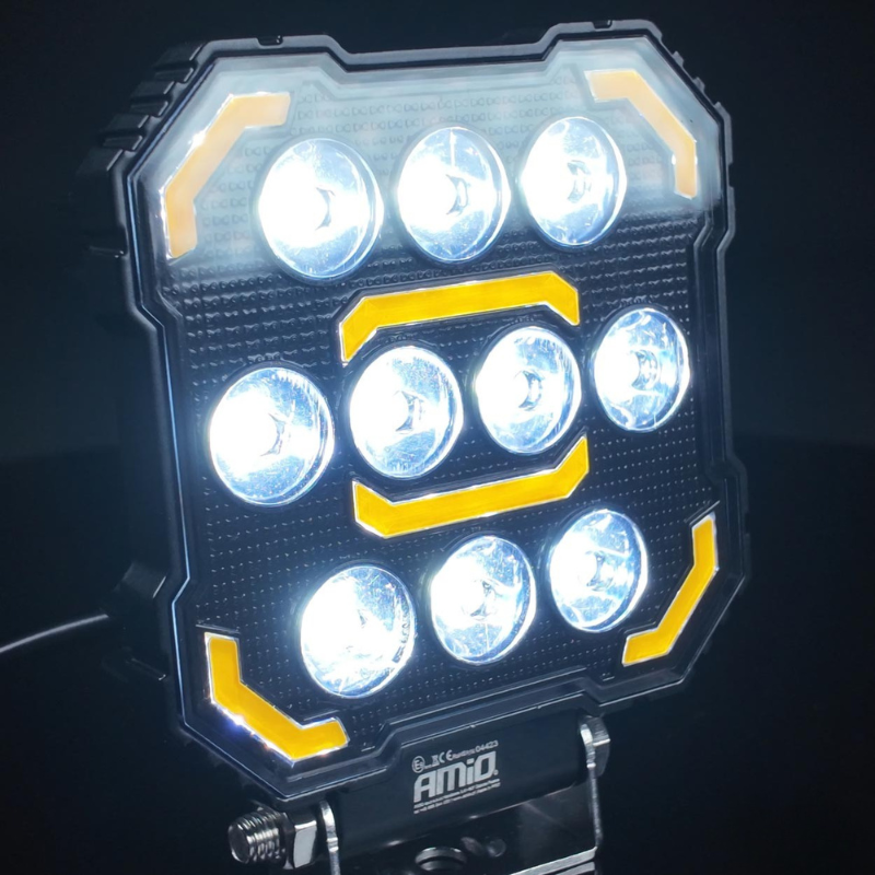 Lampa de lucru LED, 48W, 3000 lumeni, lumina alba, galbena, 10-36V, omologata, vehicule si utilaje [6]