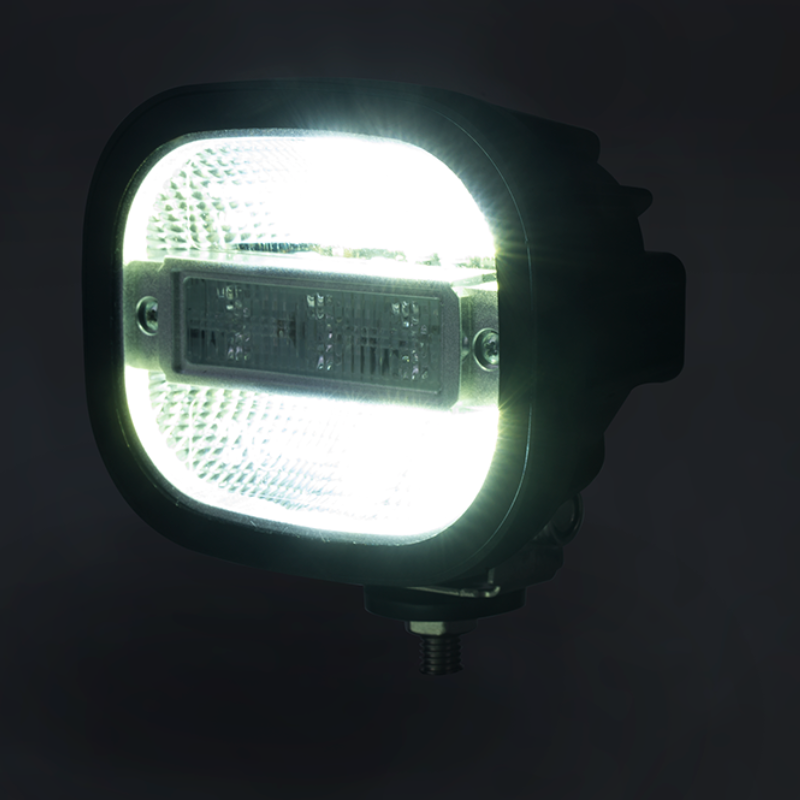 Lampa de Lucru LED Profesionala cu Avertizare Stroboscopica Portocalie, 14W, 1200lm,12V/24V, IP68, 10 x 9.8cm [5]