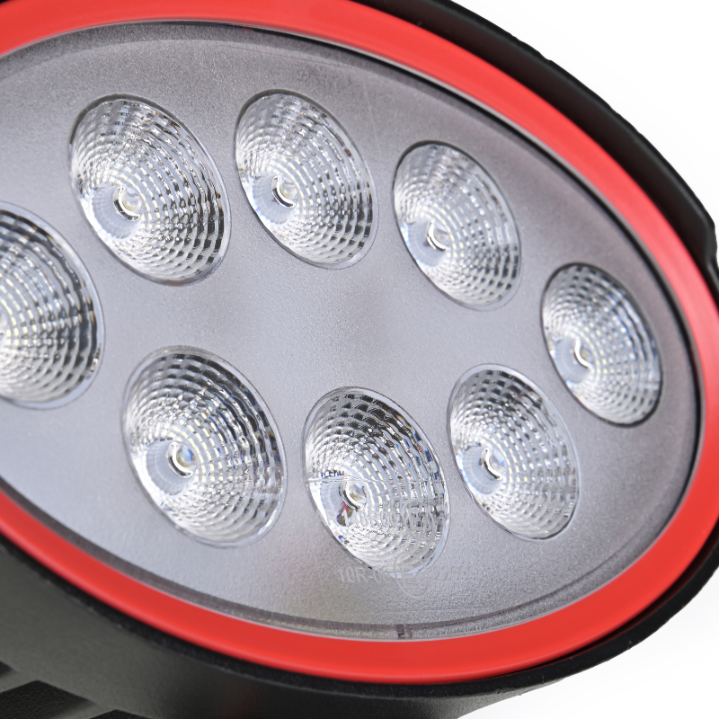 Lampa de lucru ovala RED LINE 24W, 12/24V, 14.23 x 10.82cm, 2160Lm, IP67/69K, lumina difuza, ADR [2]