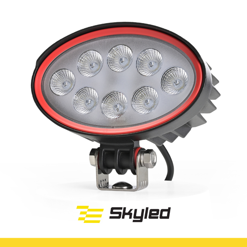 Lampa de lucru ovala RED LINE 24W, 12/24V, 14.23 x 10.82cm, 2160Lm, IP67/69K, lumina difuza, ADR [1]