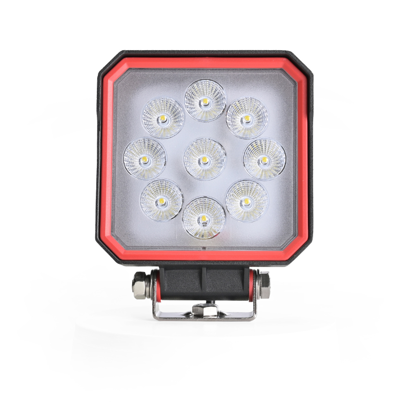 Lampa de lucru patrata RED LINE 27W, 12/24V, 10.83 x 10.82cm, 2430 Lm, IP67/69K, lumină difuza, ADR [6]