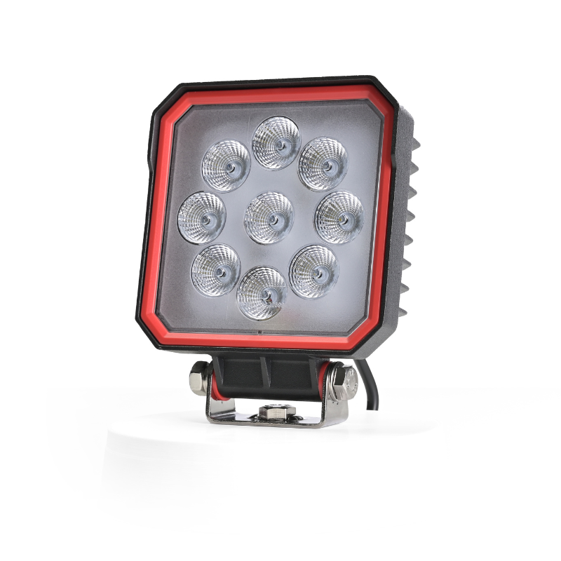 Lampa de lucru patrata RED LINE 27W, 12/24V, 10.83 x 10.82cm, 2430 Lm, IP67/69K, lumină difuza, ADR [5]