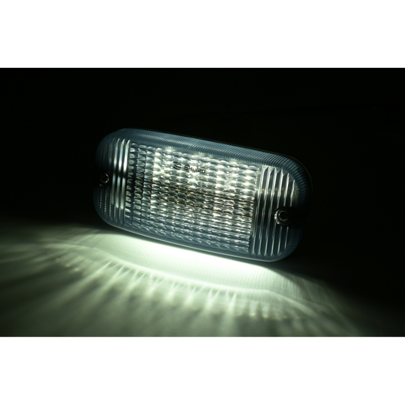 Lampa de pozitie LED, TALMU, 24V, dispersor fumuriu alb, montare sub bara, contur camion [6]