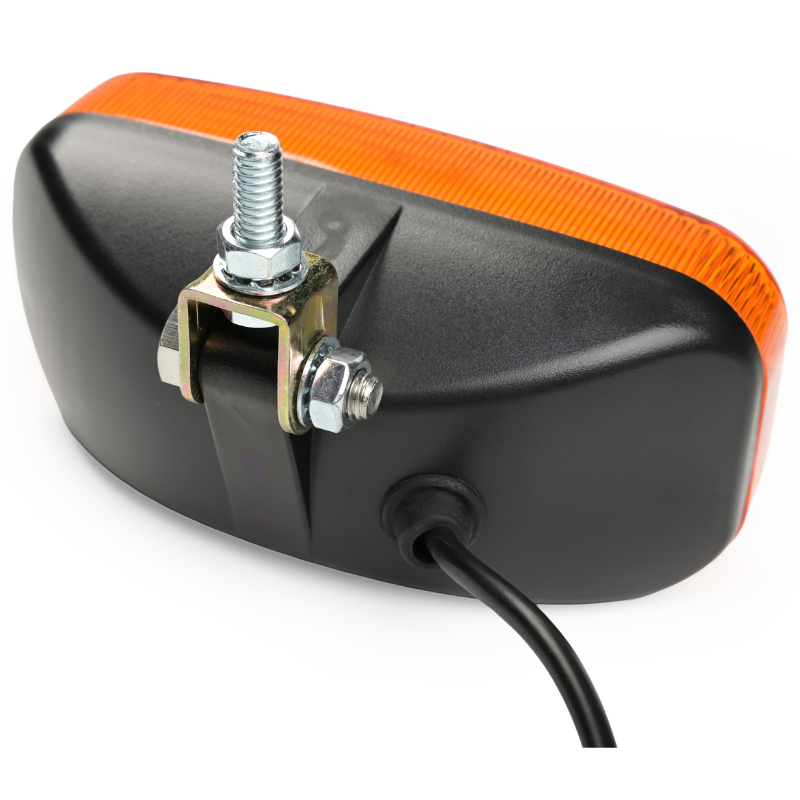 Lampa de pozitie LED, TALMU, 24V, dispersor portocaliu, montare sub bara, contur camion [12]