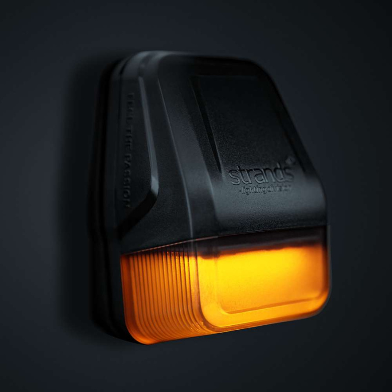 Lampa de pozitie plafon LED IZE Volvo Style, cu stroboscop, lumina alba si portocalie, lentila fumurie, IP69K [7]