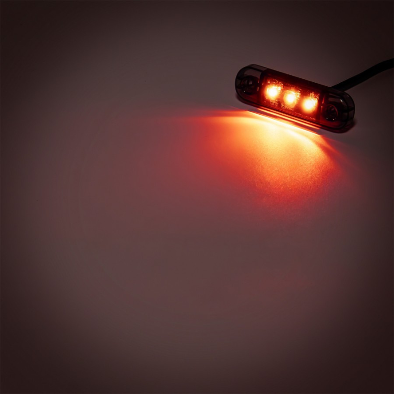 Lampa gabarit 3 LED 12/24V DARK, 8.38cm, lentila fumurie, alb/portocaliu/rosu [2]