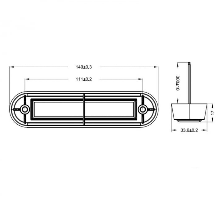 Lampa gabarit cu 8 LED-uri, 12  24V - Truck LED L3413, L3412, L1314 [3]