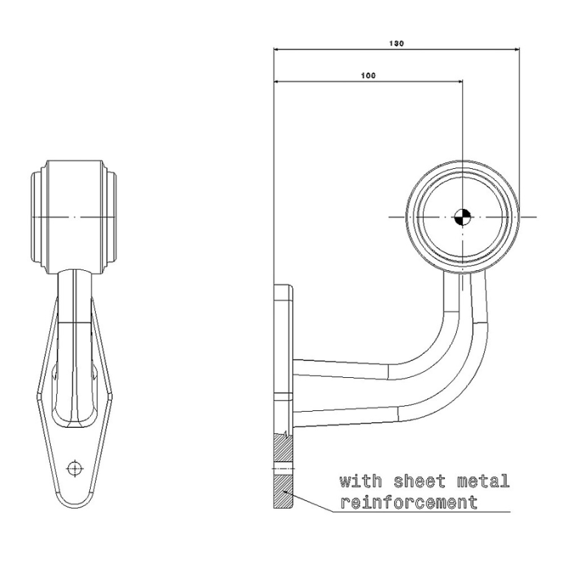 Lampa gabarit cu brat 13cm la 90 grade [4]