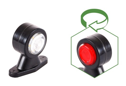 Lampa Gabarit Cu Brat drept scurt LED DLG003.2, 6 LED-uri, dispersor rosu si alb - EGKAL DLG003.2 [4]