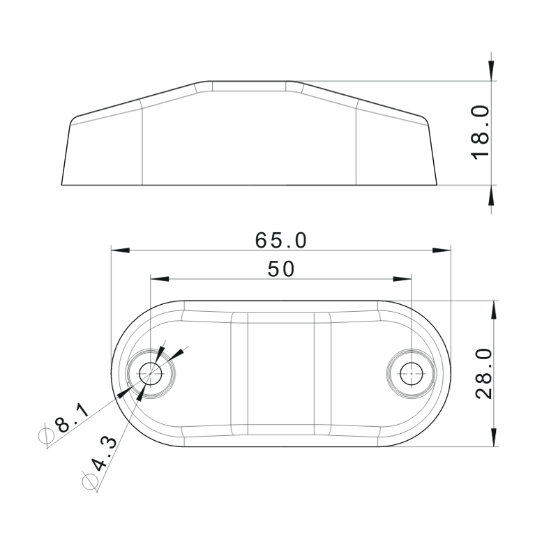 Lampa gabarit cu LED, 12/24V, 6.5cm [3]
